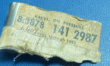 1936-1962 Oil Pressure Valve in Oil Pump Housing - NOS