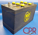 1957 1958 1959 1960 1961 1962 1963 Cadillac Original NOS DELCO DC7 DC-7 Dry Charge Tar Top Battery - Yellow Cap