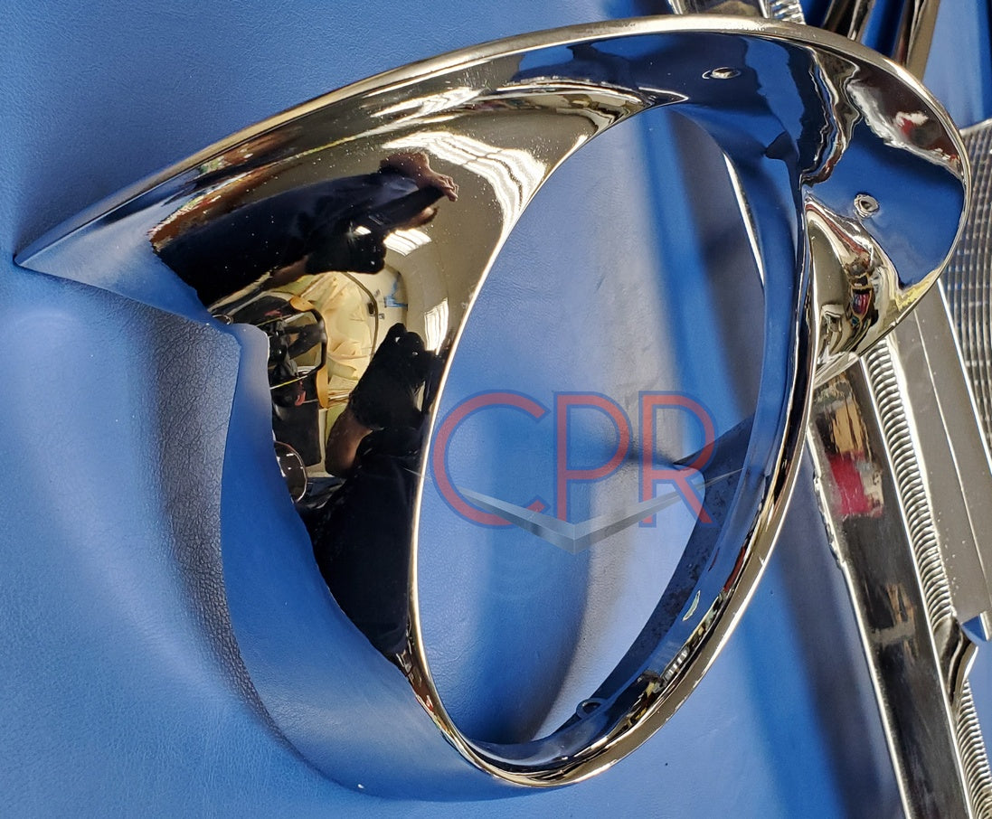 1957 Cadillac Headlight Headlamp Bezel (02) - Replated – CPR Cadillac ...