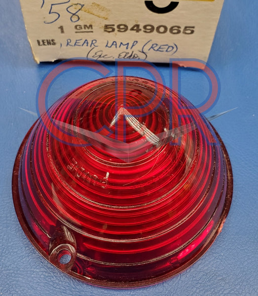 1958 Cadillac Rear Tail Lens, Red - NOS