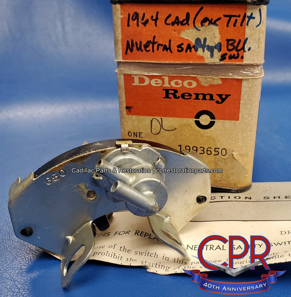 1964 Cadillac Neutral Safety Switch, Hydramatic, Non-Tilt - NOS