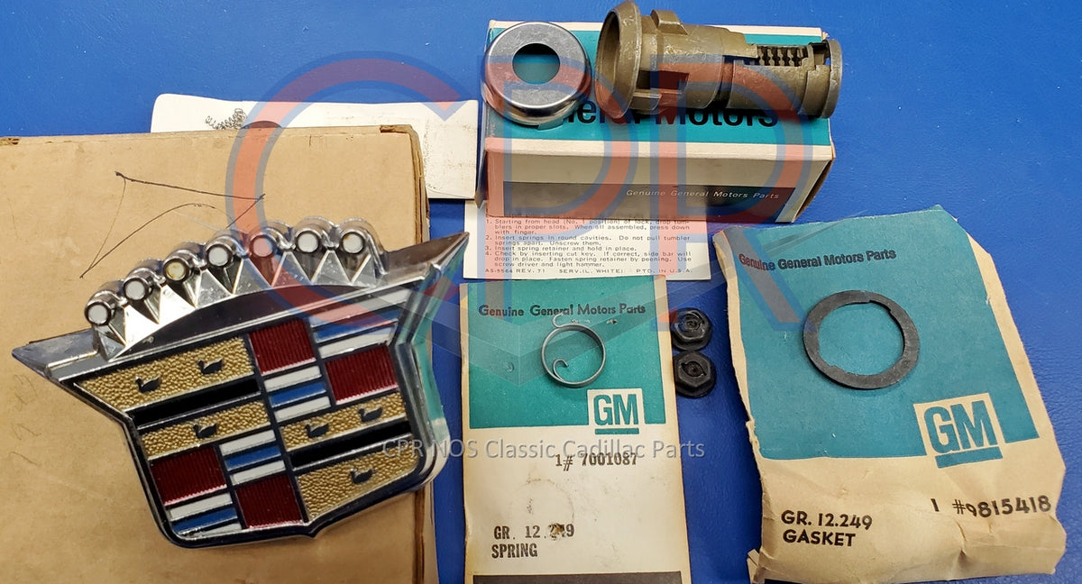 1971 Cadillac Calais & DeVille Complete Trunk Lock Package - NOS