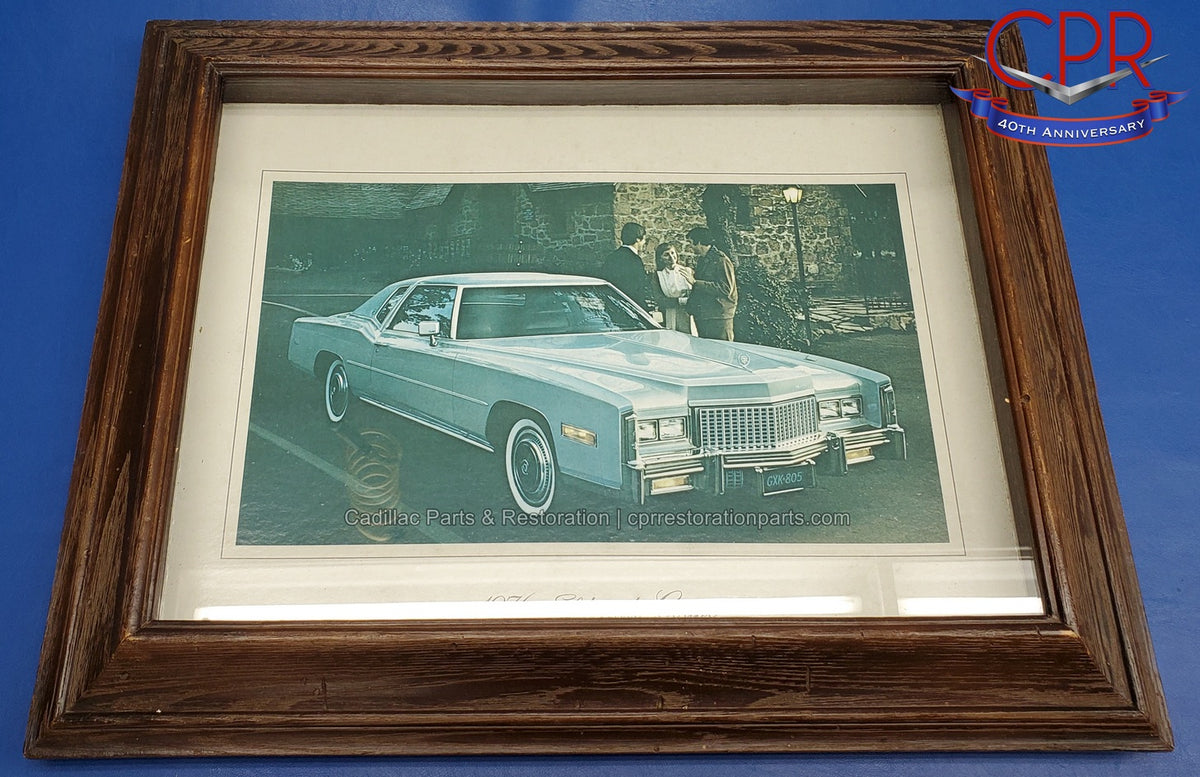 1976 Cadillac Eldorado Framed Dealer Display Picture - Rare – CPR