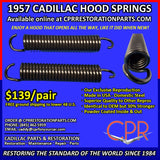 1957 Cadillac hood hinge springs