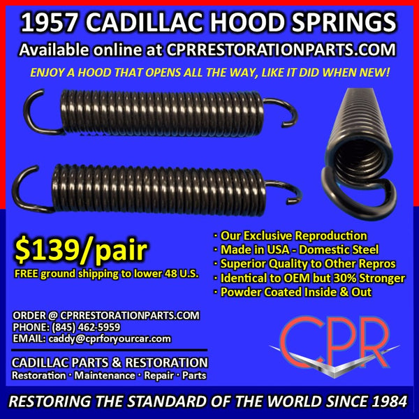 1957 Cadillac hood springs