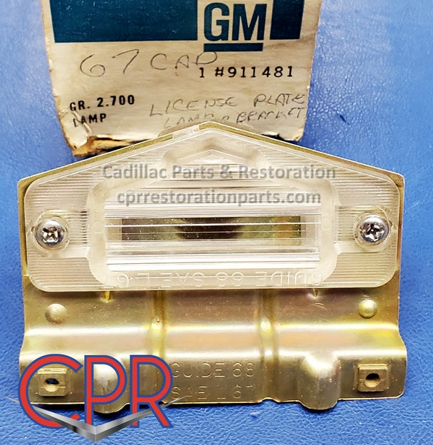 1967 Cadillac License Plate Lamp Assembly NOS CPR Cadillac