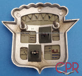 Cadillac Parts & Restoration (CPR) offers this very nice original 1950 Cadillac hood crest and bezel.