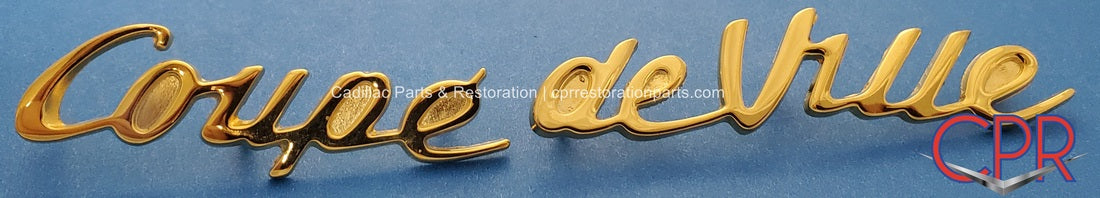 1954 1955 Cadillac Coupe deVille Script Emblem - Rear Quarter – CPR ...