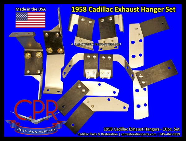 1958 Cadillac Exhaust Hanger Set - Made in the USA, CPR Reproduction