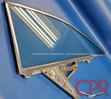 1959 Cadillac coupes rear quarter window glass left side | 1960 Cadillac coupes rear quarter window left side from Cadillac Parts &amp; Restoration (CPR).