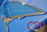 1959 1960 Cadillac coupes and convertible quarter window glass - green tinted