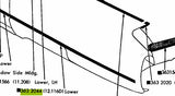 1960 Cadillac Rear Quarter Molding DeVille and 62S Sedans