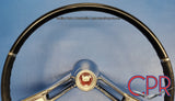 From Cadillac Parts & Restoration (CPR):  excellent original 1961 Cadillac steering wheel.
