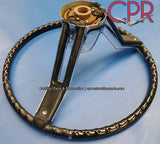1961 Cadillac Steering Wheel - Black - Excellent Original