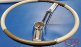 1961 Cadillac steering wheel - brown/beige trim