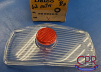 1962 Cadillac Rear Tail Lamp Lens, Outer, w Red Reflex - NOS. Part# 5953303