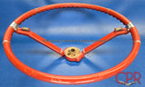 Red 1963 and 1964 Cadillac steering wheel for tilt steering cars offered for sale by Cadillac Parts & Restoration CPR.