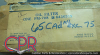 1965 Cadillac Oil Filter Assembly - NOS