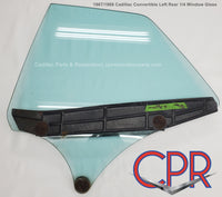 1967 1968 Cadillac Convertible Left Rear Quarter Glass Window - Tinted from Cadillac Parts & Restoration - CPR.