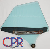 1967 1968 Cadillac Convertible Left Rear Quarter Glass Window - Tinted
