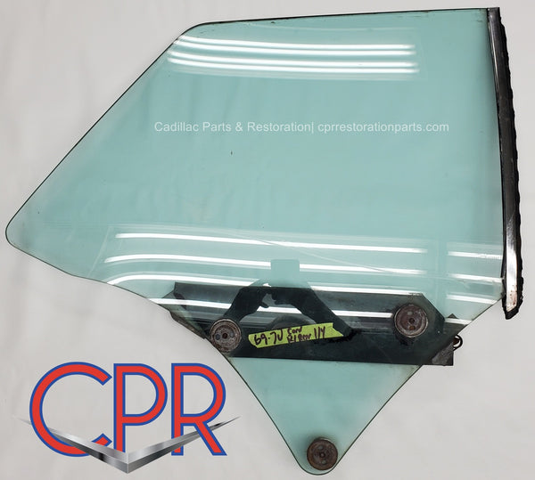 1969 1970 Cadillac Convertible Right Rear Quarter Glass Window - Tinted