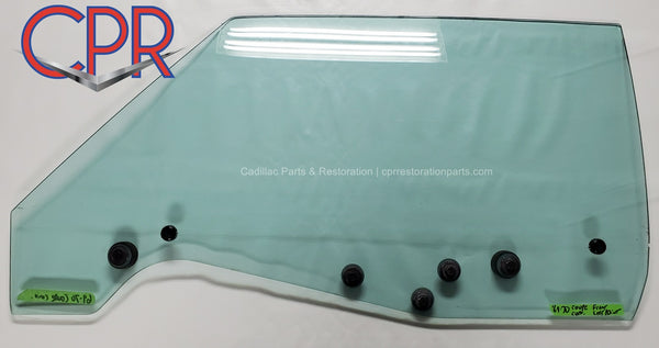 1969 1970 Cadillac Coupe and Convertible Front Left Side Glass Window - Tinted