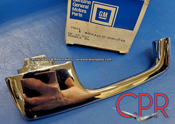 1982 1983 Cadillac Exterior Door Handle RH, Pass. Side - NOS. Front/Rear, see fitment below. Part# 20273628