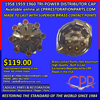 1958 1959 1960 Cadillac tri-power distributor cap brass