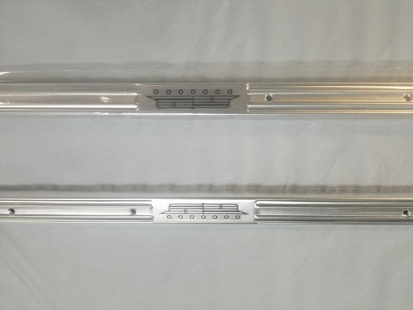 NEW 1965-1970 Bonneville & Catalina 2 Door Sill Scuff Plates w/ Fisher Tags NEW 1965-1970 Bonneville & Catalina 2 Door Sill Scuff Plates w/ Fisher Tags