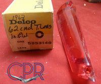 1962 Cadillac Tailfin Taillight Lens, Signal & Stop - NOS