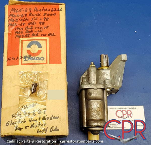 1965 1966 1967 Cadillac Vent Window Regulator Motor LH - NOS