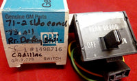 1971 1972 1973 Cadillac Rear Window Defogger Switch - NOS